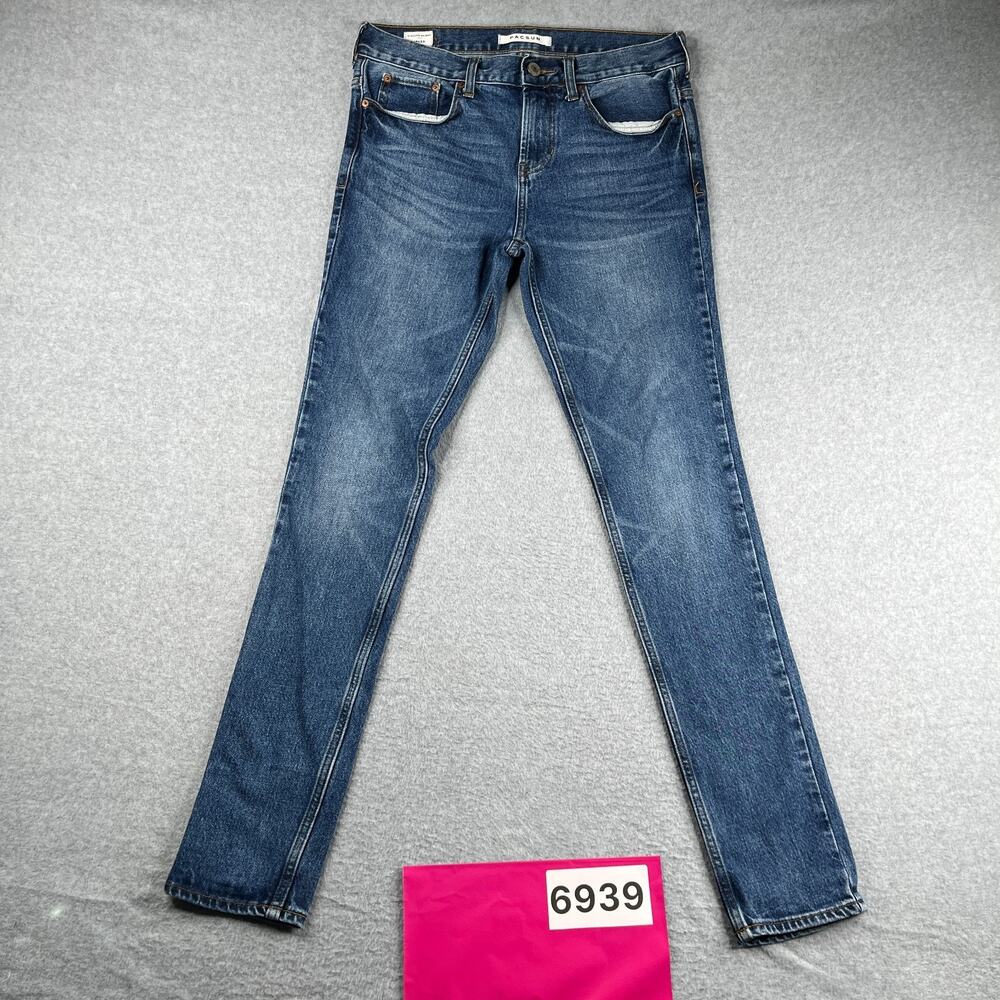 PacSun Denim Jeans Stacked Skinny Blue Distressd Mens Size 29x30
